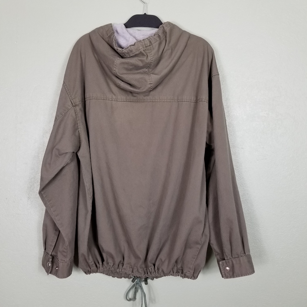 GAP UTILITY ATHLETIC ZIP JACKET OLIVE GREEN - Picture 2 of 3